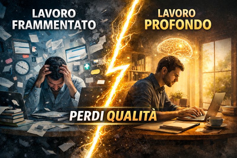 Lavoro profondo o lavoro frammentato: perché stai perdendo qualità senza accorgertene