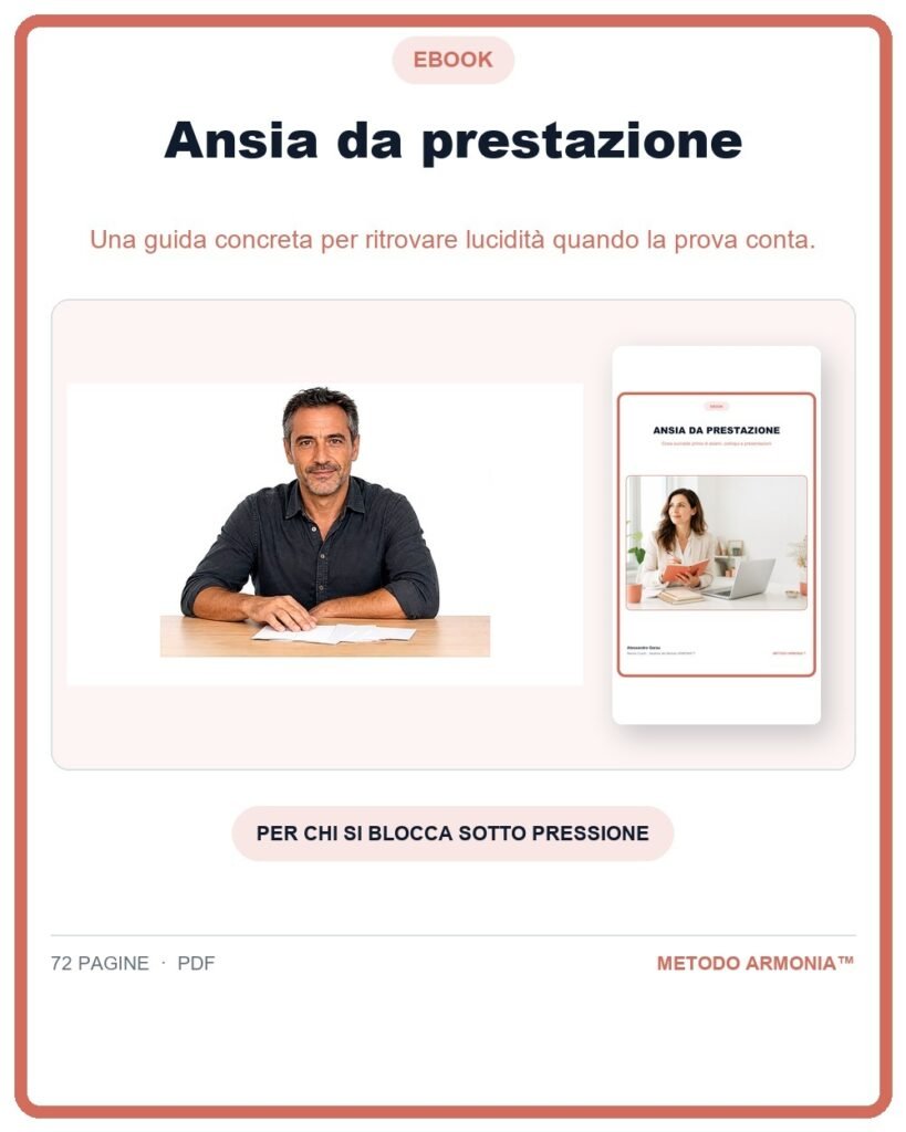 Ansia da prestazione — Copertina Metodo ARMONIA™