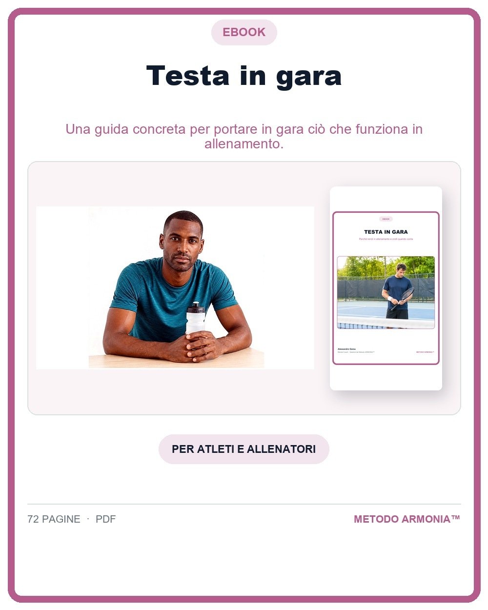 Testa in gara — Copertina Metodo ARMONIA™