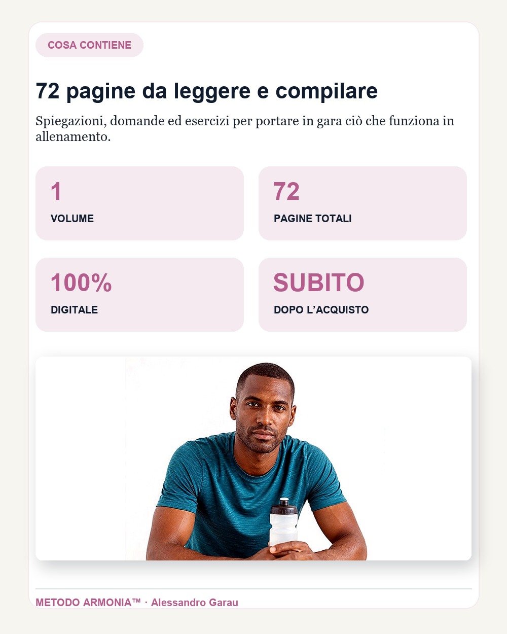 Testa in gara — Cosa contiene Metodo ARMONIA™