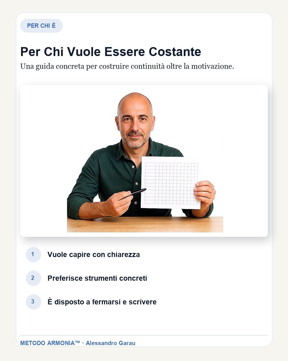 Costanza — Per chi è Metodo ARMONIA™