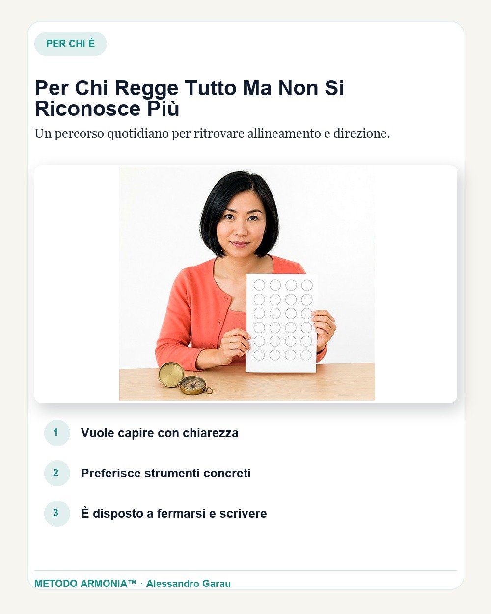 Tornare in asse in 21 giorni — Per chi è Metodo ARMONIA™