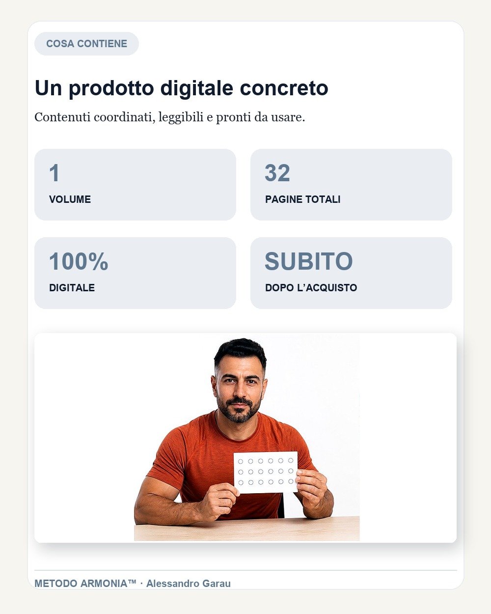 Rientrare in 21 giorni — Cosa contiene