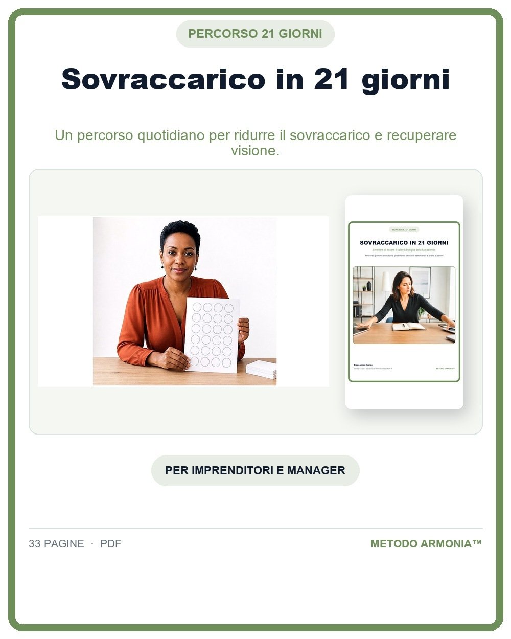Sovraccarico in 21 giorni — Copertina Metodo ARMONIA™