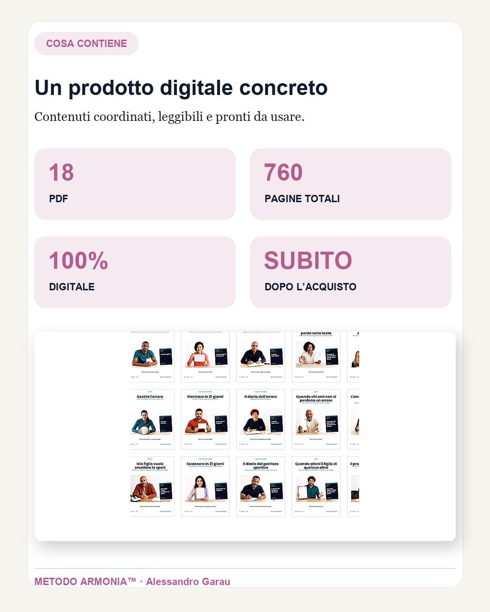 Percorso Sportivo completo — Cosa contiene