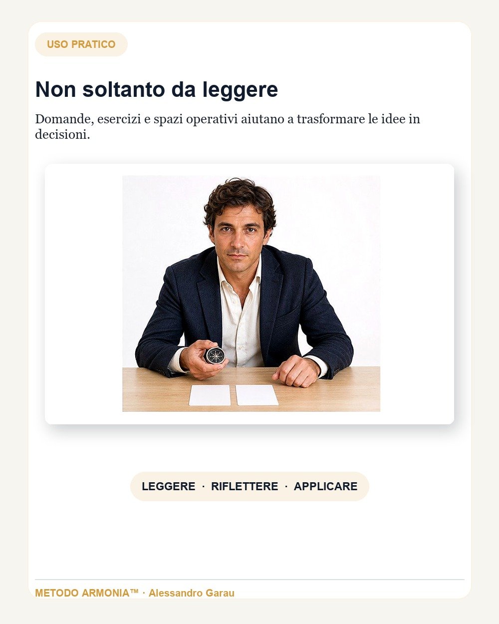 Da intenzione a obiettivo operativo in 30 minuti — Parte pratica Metodo ARMONIA™