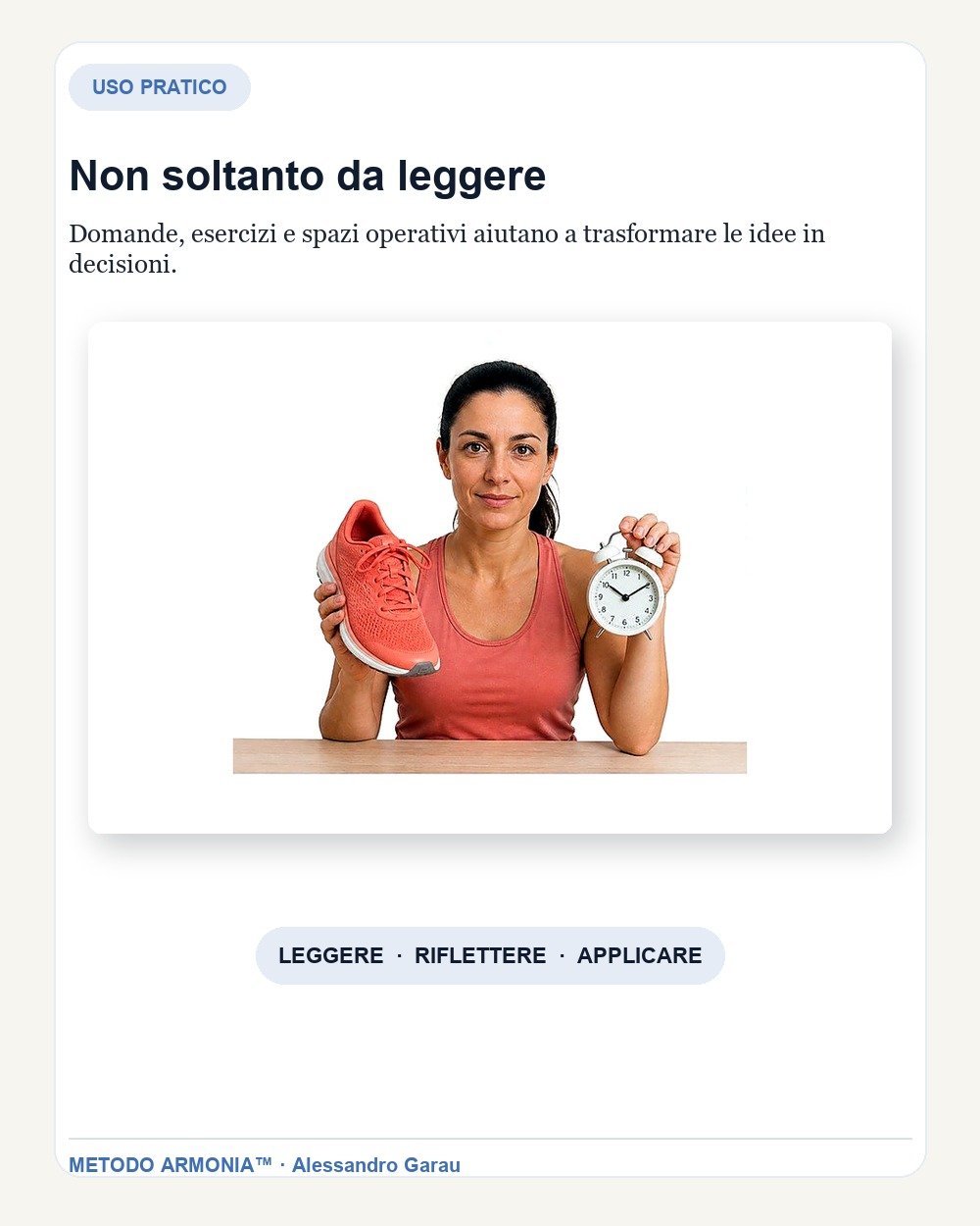 Ripartire senza aspettare la motivazione — Parte pratica Metodo ARMONIA™