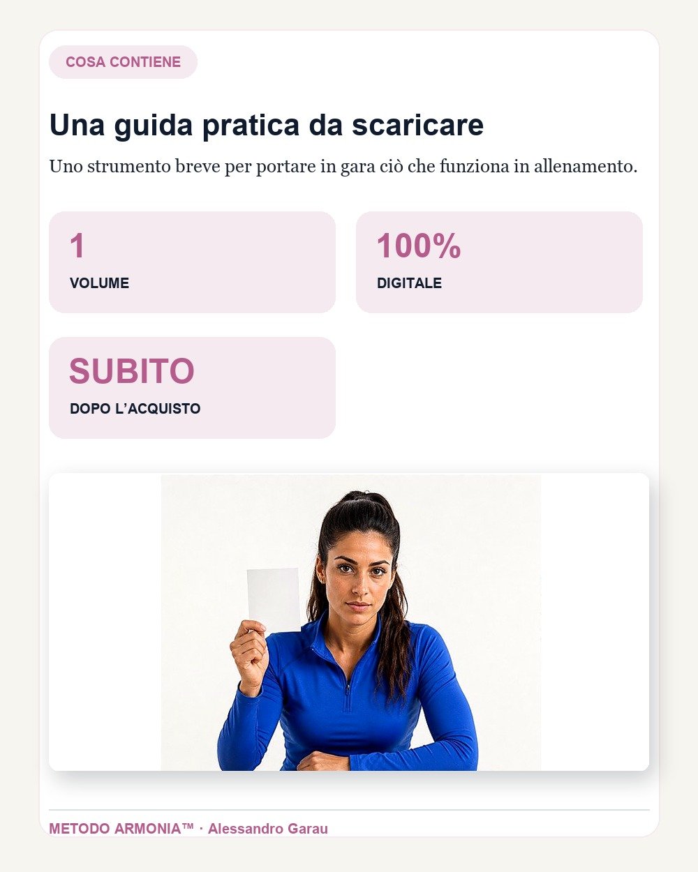 Routine mentale pre prestazione — Cosa contiene