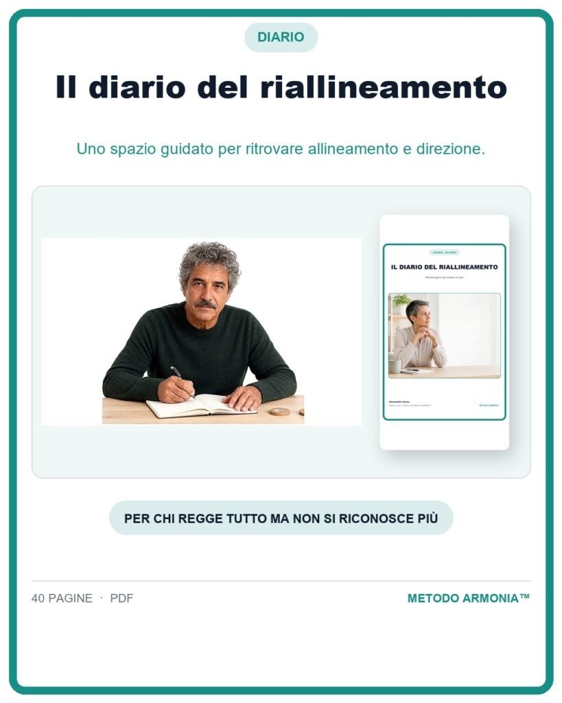 Il diario del riallineamento — Copertina Metodo ARMONIA™