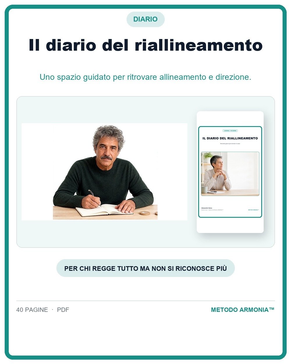 Il diario del riallineamento — Copertina Metodo ARMONIA™