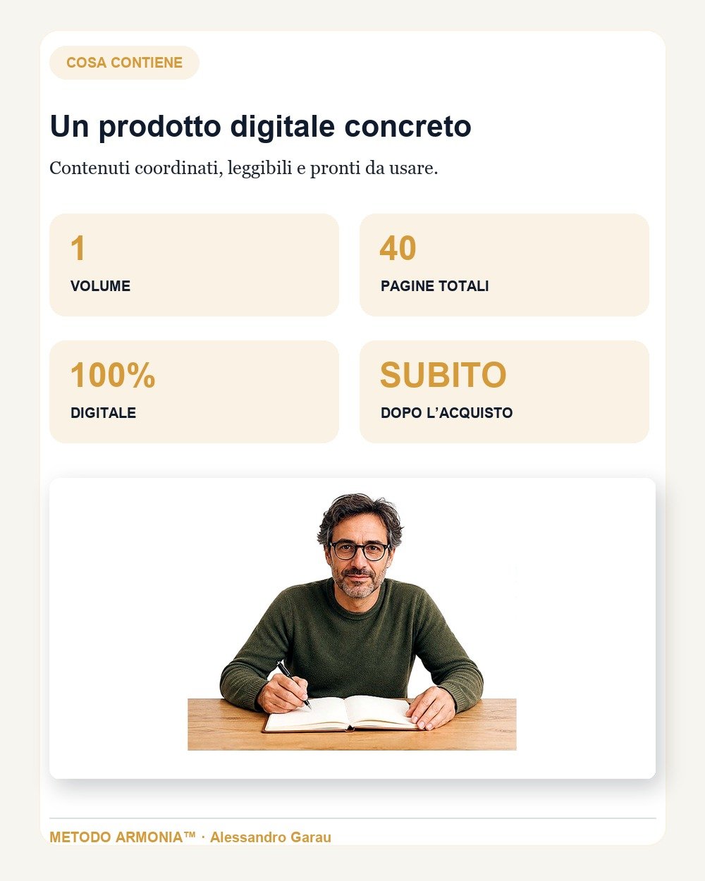 Il diario delle decisioni — Cosa contiene