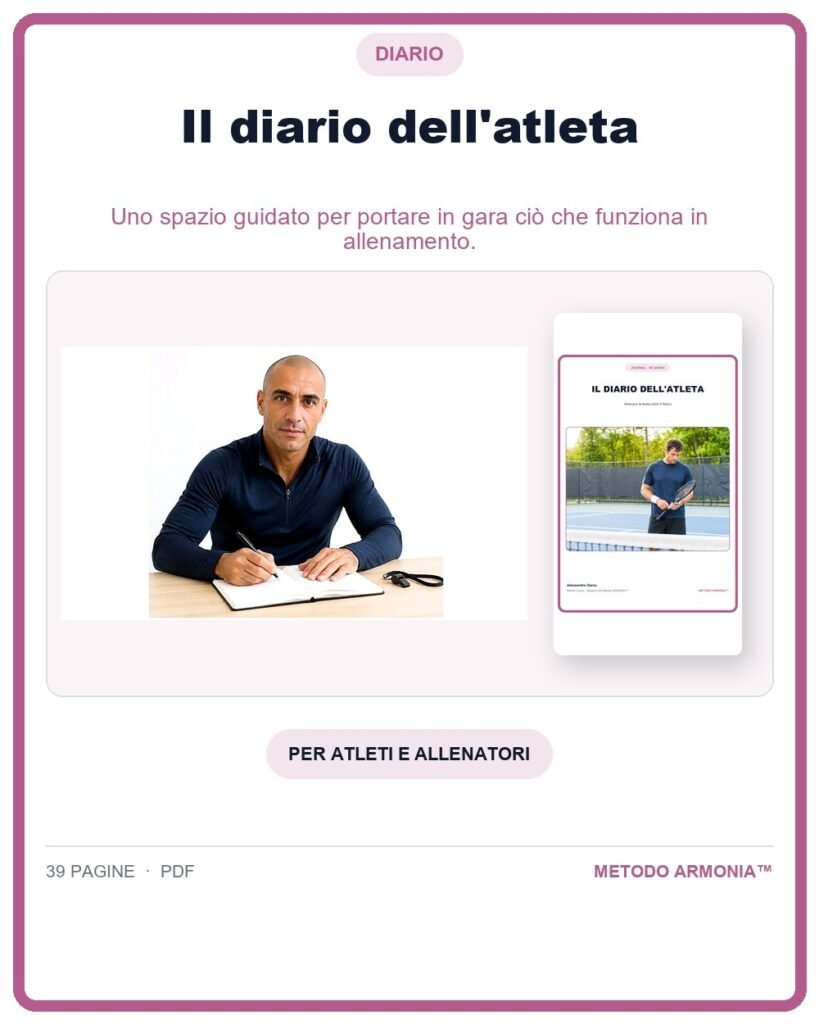 Il diario dell'atleta — Copertina Metodo ARMONIA™