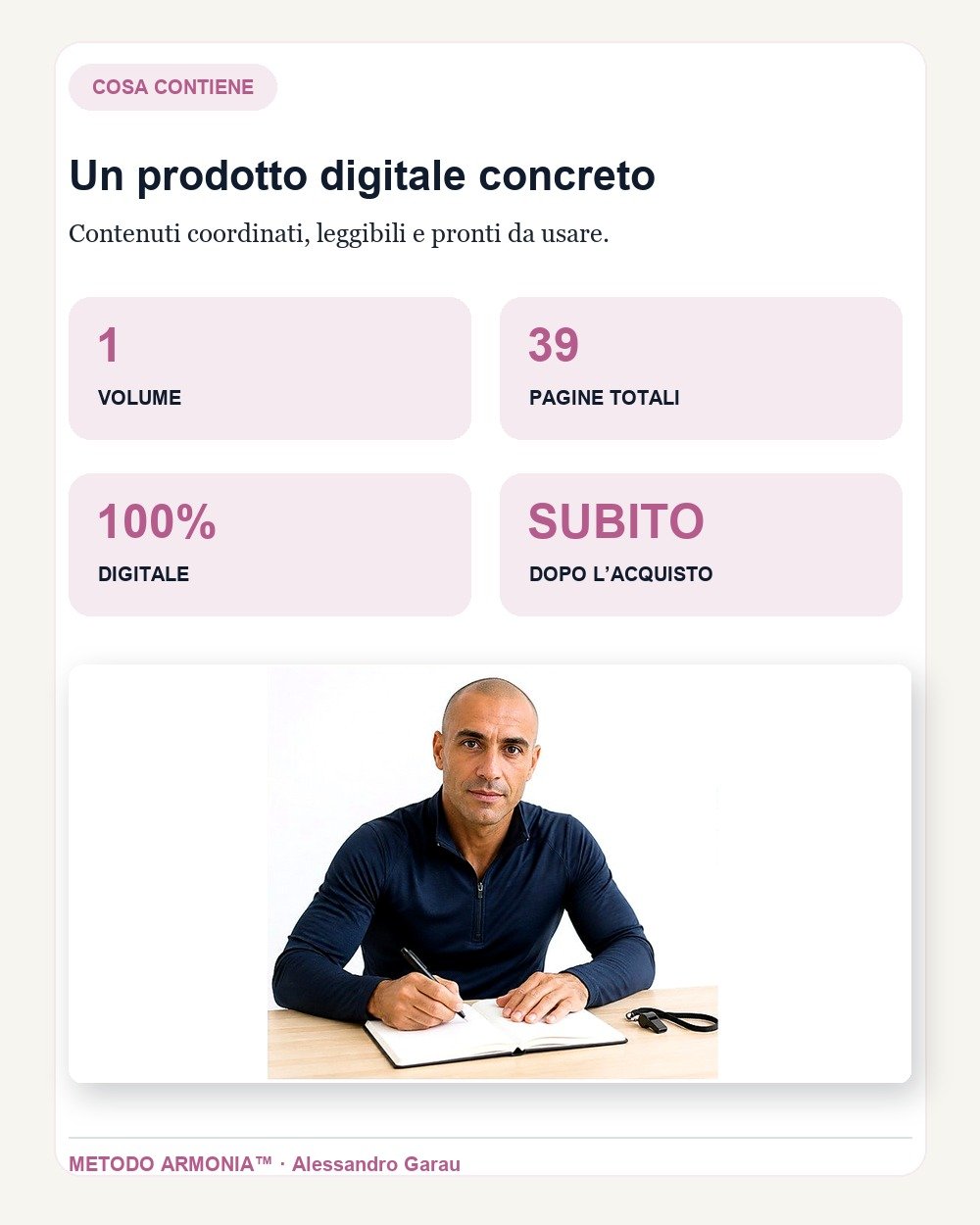 Il diario dell'atleta — Cosa contiene
