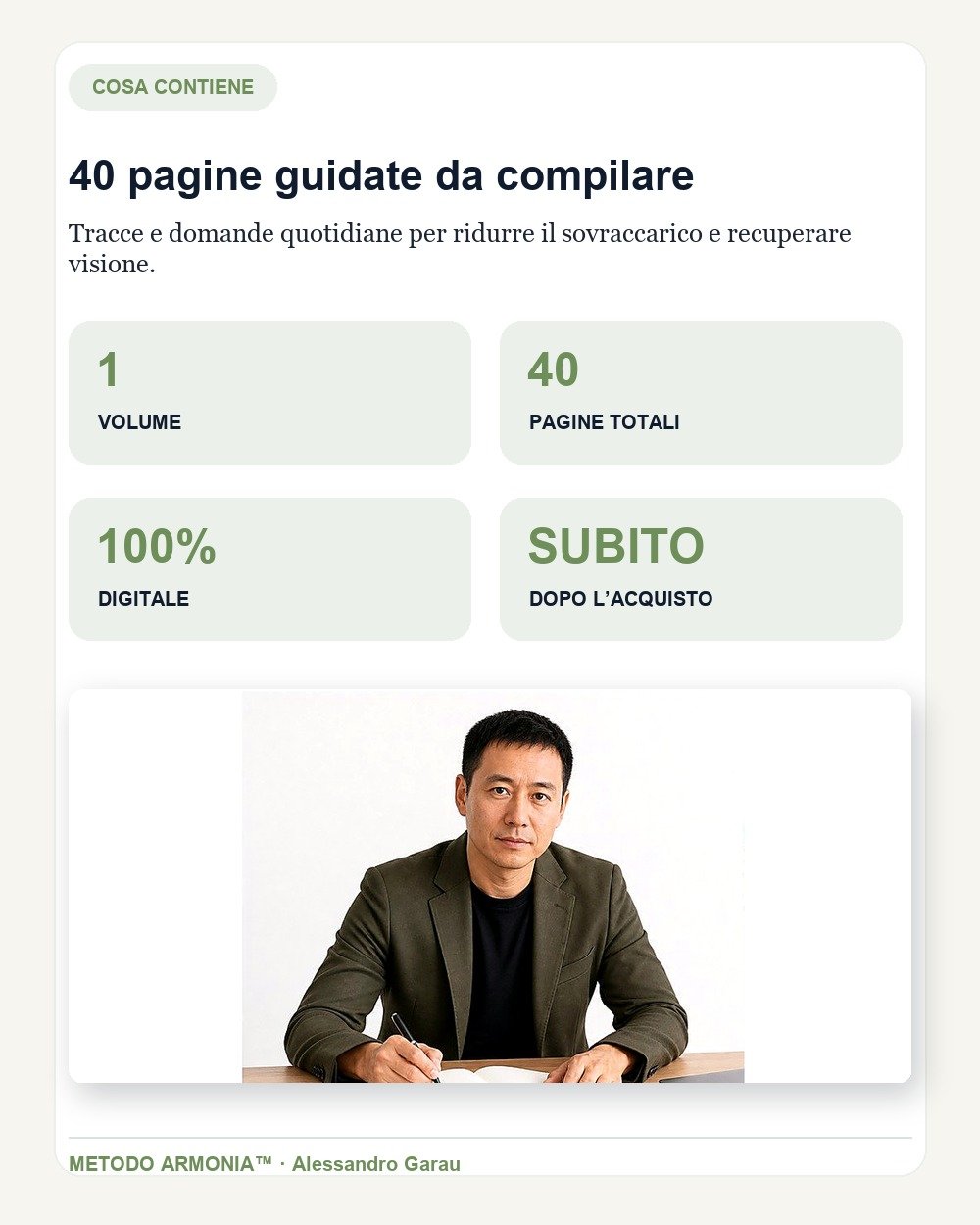 Il diario dell'imprenditore — Cosa contiene