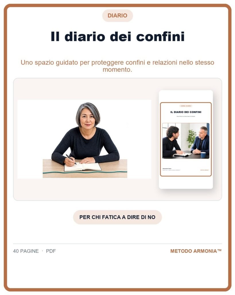 Il diario dei confini — Copertina Metodo ARMONIA™