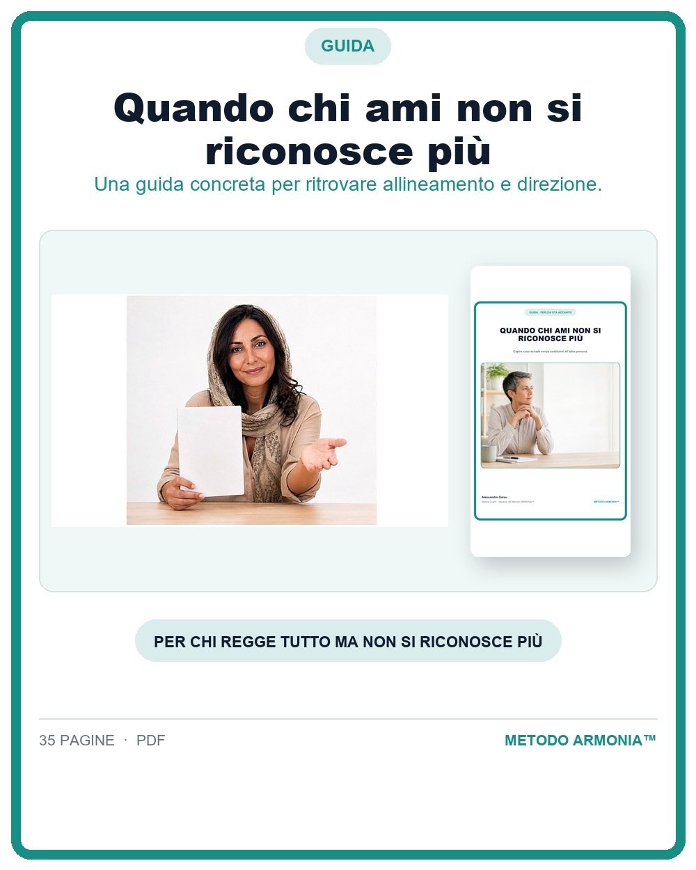 Quando chi ami non si riconosce più — Copertina Metodo ARMONIA™