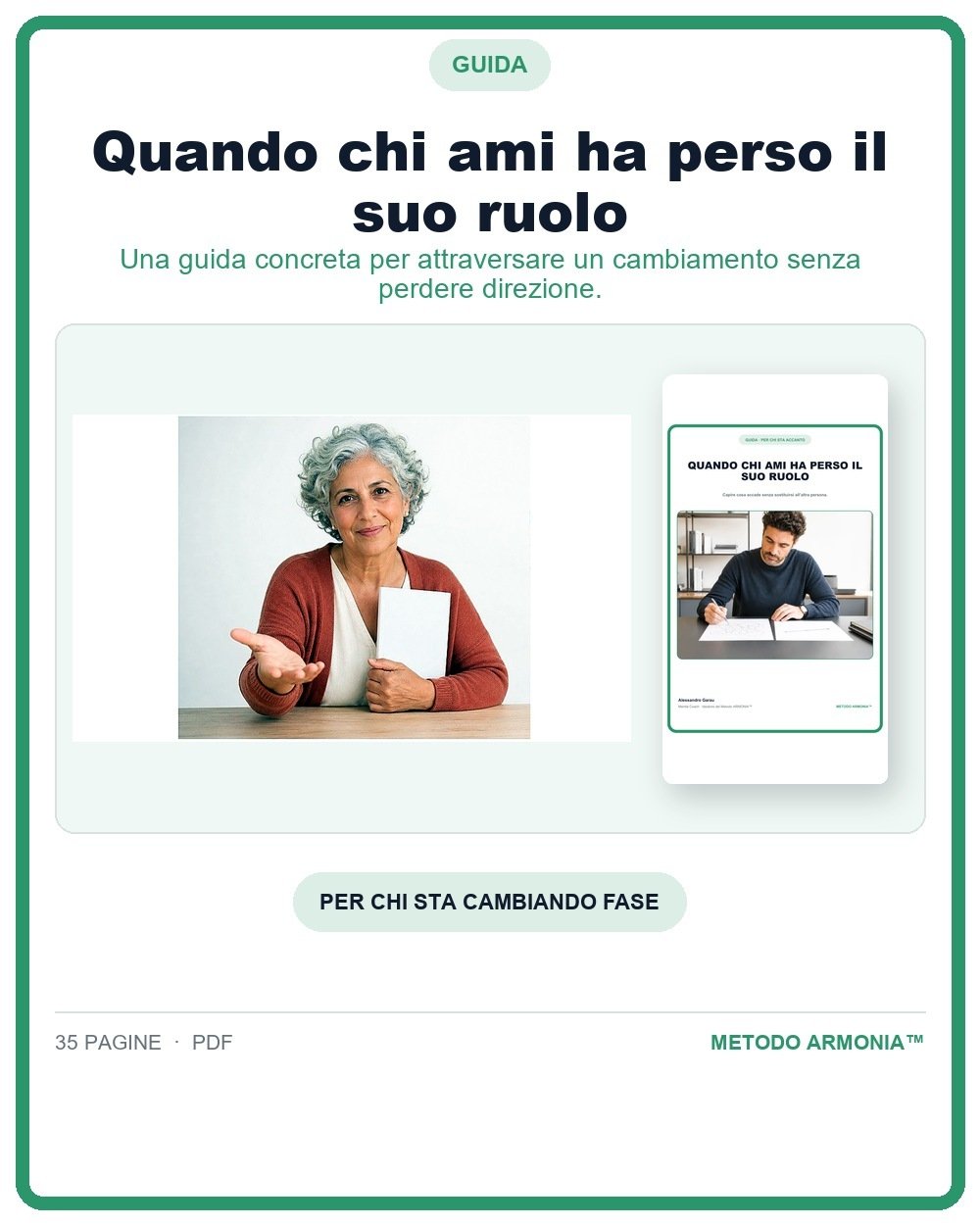 Quando chi ami ha perso il suo ruolo — Copertina Metodo ARMONIA™