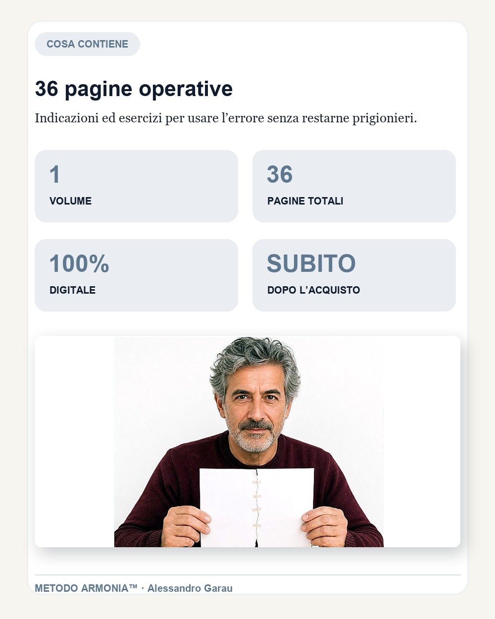 Un errore che non finisce mai — Cosa contiene