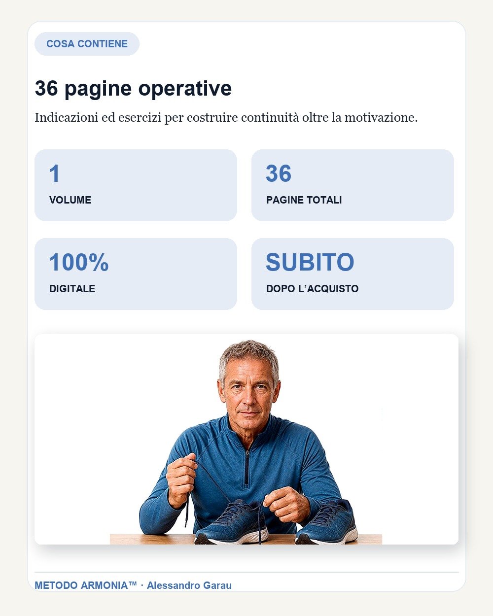 Smettere di ricominciare da lunedì — Cosa contiene