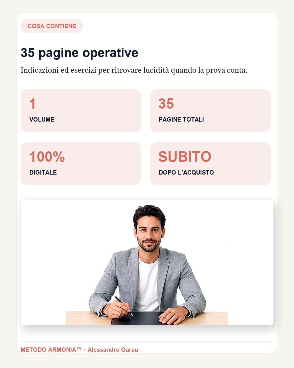 I giorni prima del colloquio — Cosa contiene