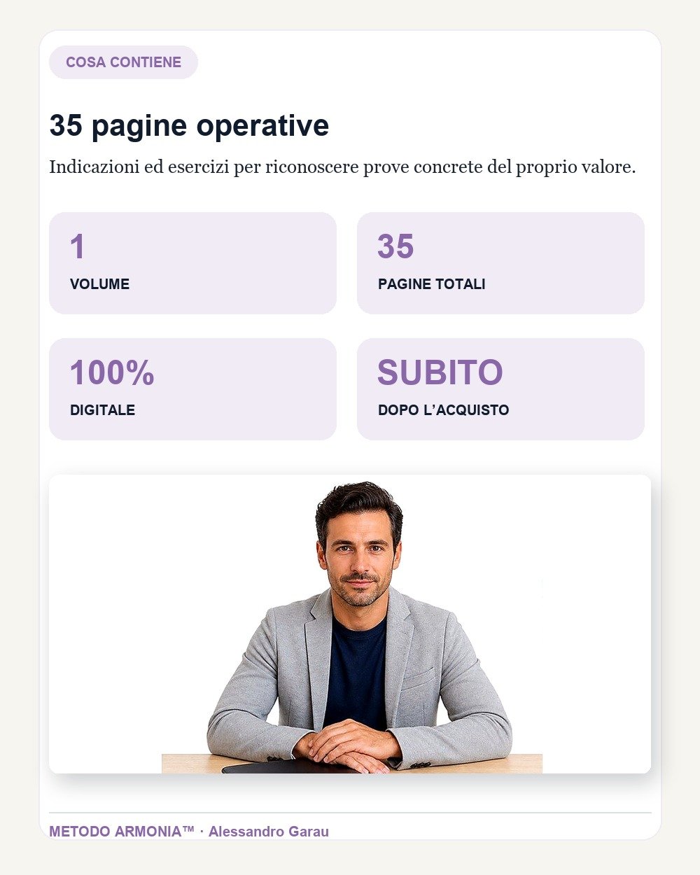 Non mi sento all'altezza — Cosa contiene