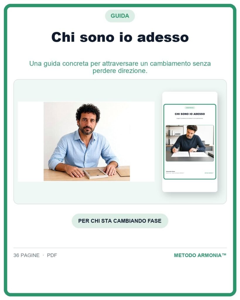 Chi sono io adesso — Copertina Metodo ARMONIA™