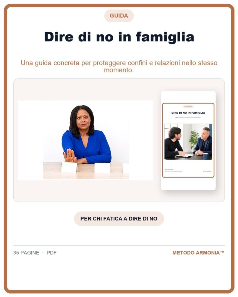 Dire di no in famiglia — Copertina Metodo ARMONIA™