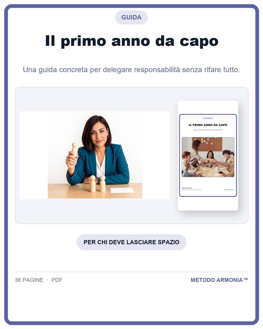 Il primo anno da capo — Copertina Metodo ARMONIA™