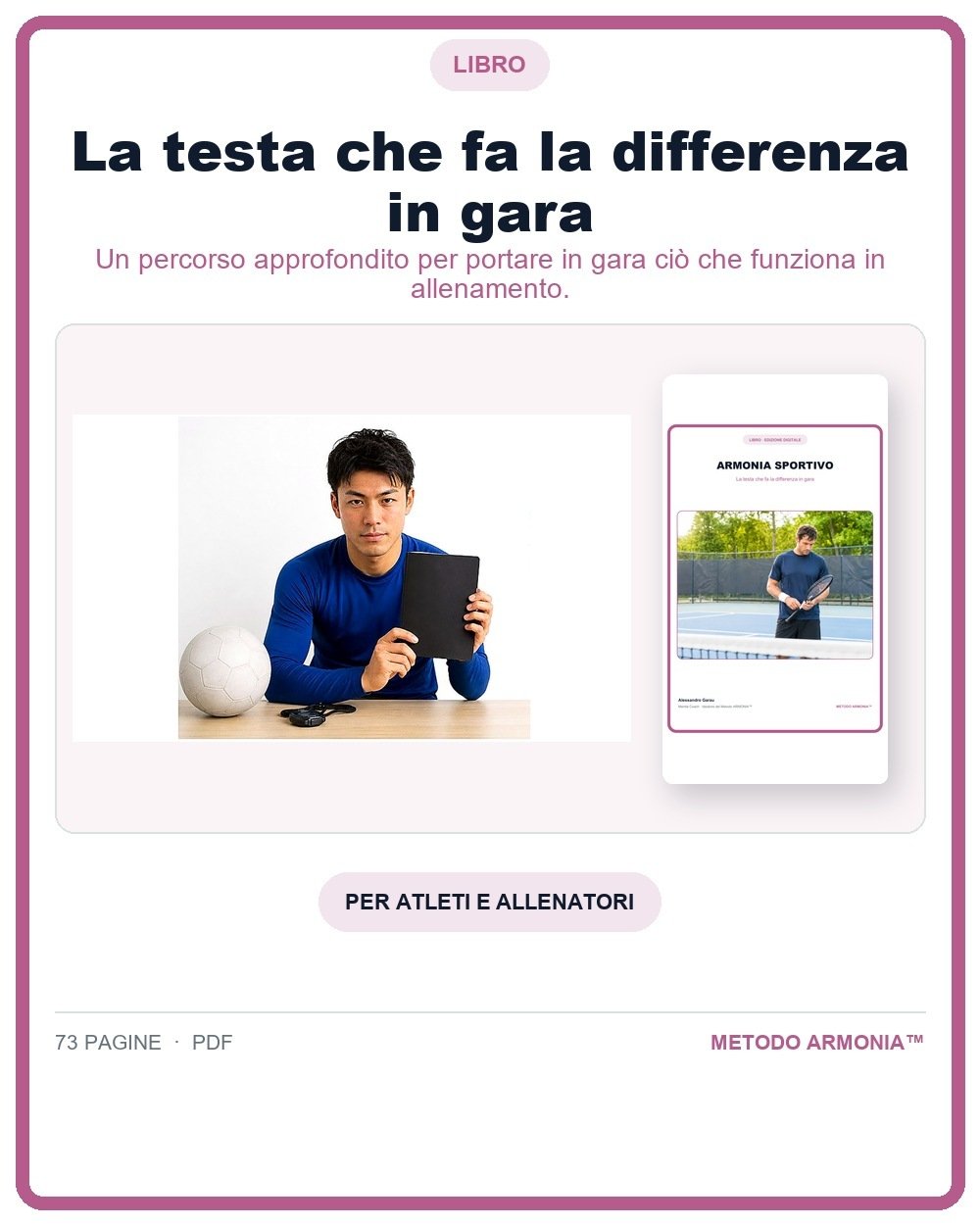 La testa che fa la differenza in gara — Copertina Metodo ARMONIA™