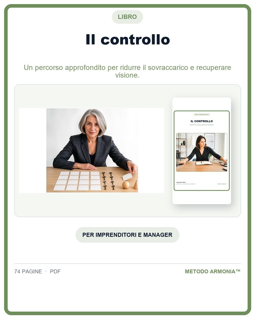 Il controllo — Copertina Metodo ARMONIA™