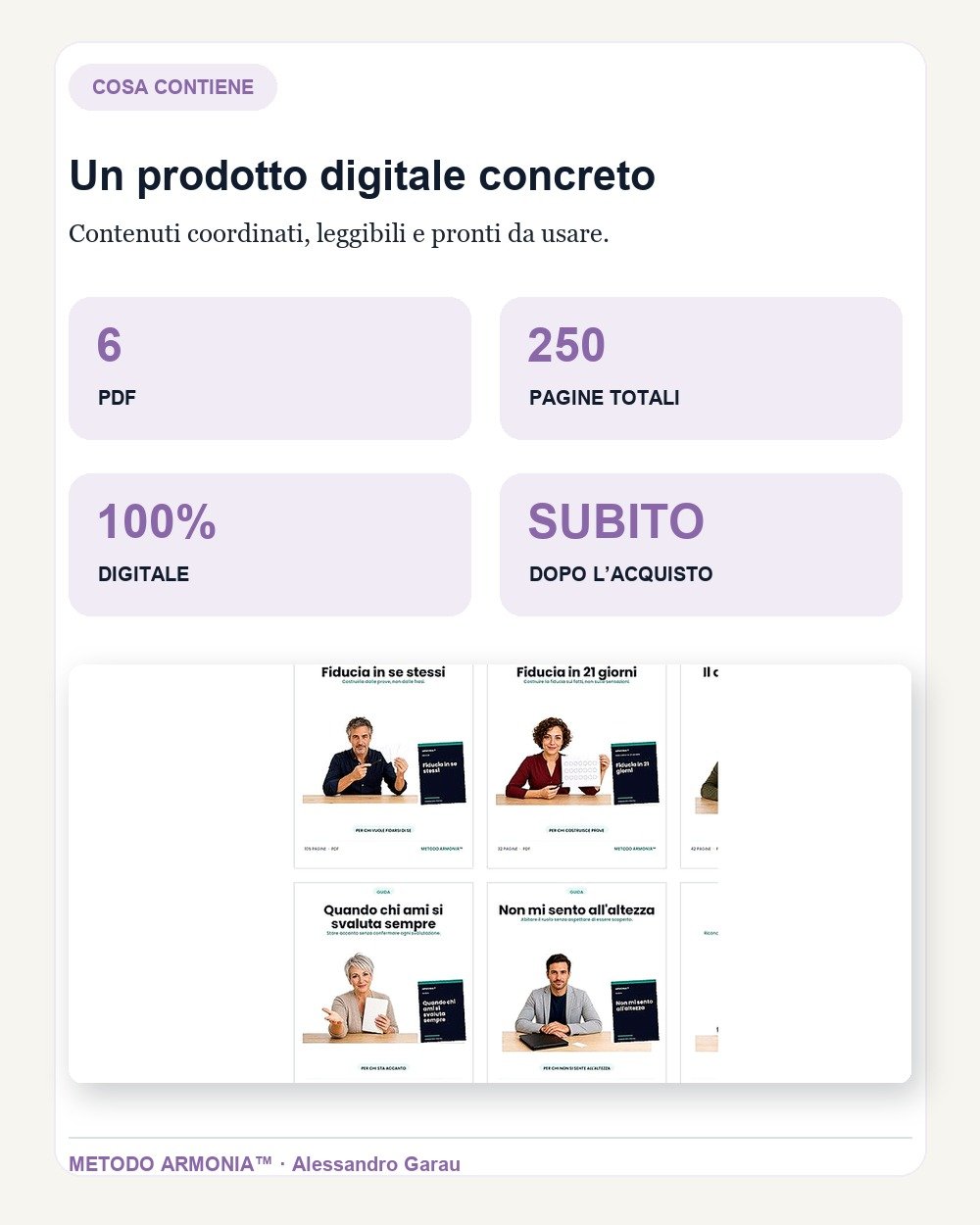 Non sentirsi mai all’altezza — Cosa contiene
