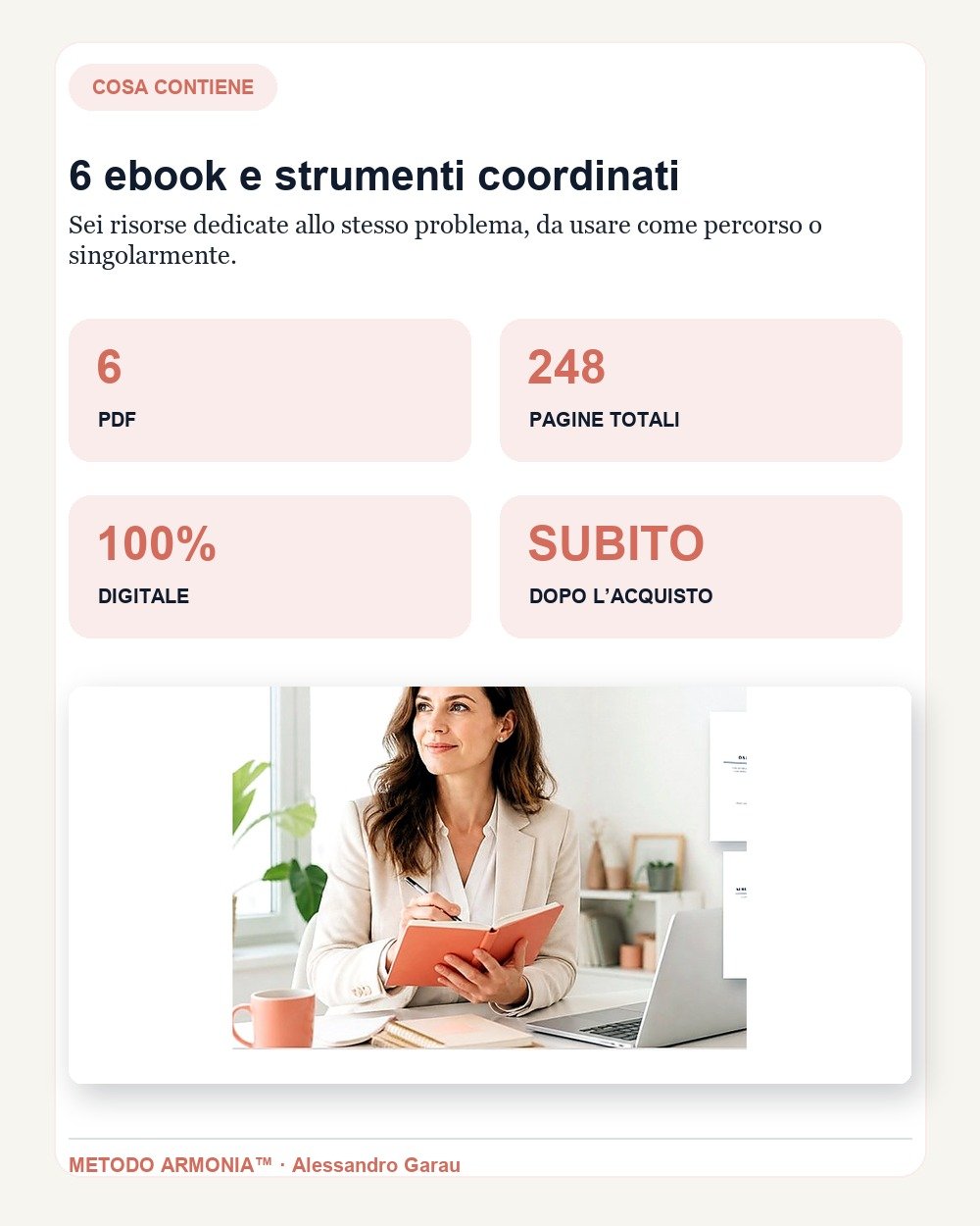 I sei PDF inclusi nel kit ansia da prestazione