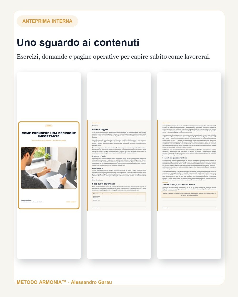 Anteprima di esercizi e pagine operative di Come prendere una decisione importante