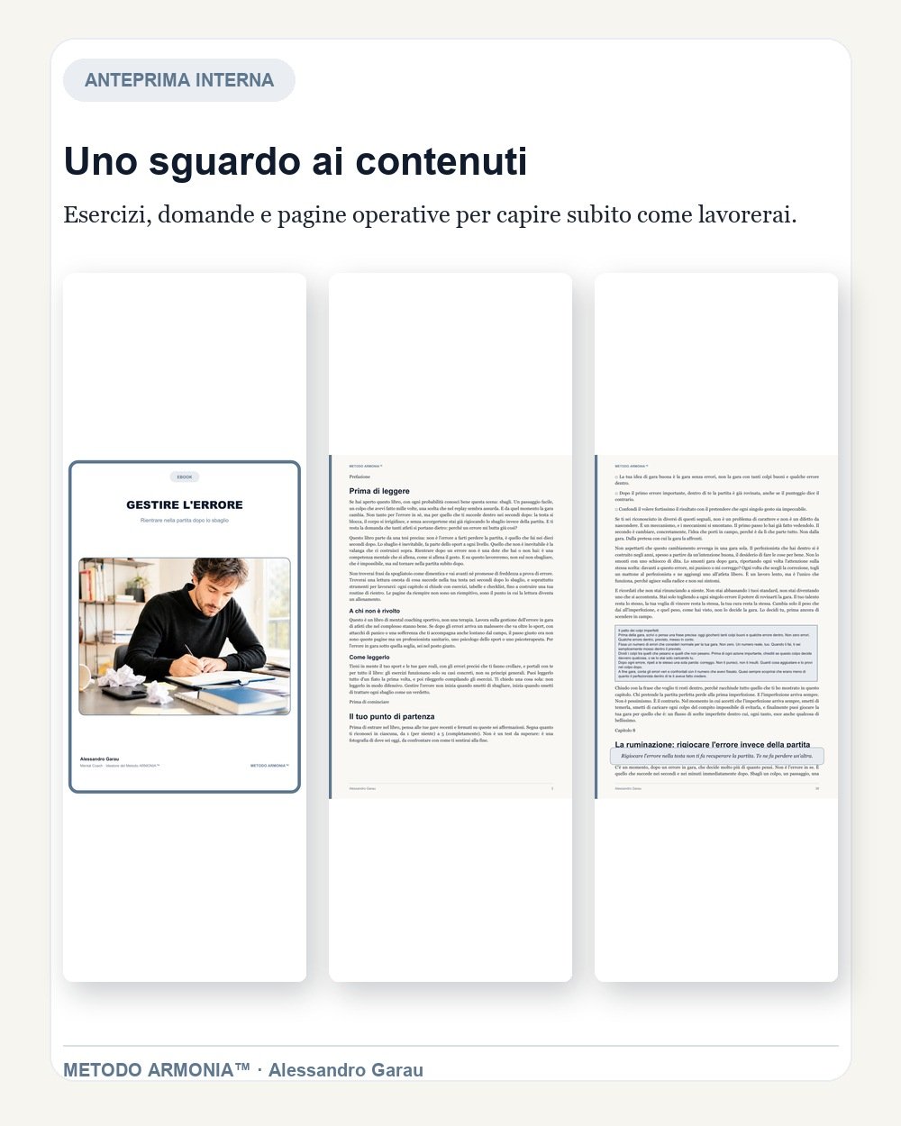 Anteprima di esercizi e pagine operative di Gestire l'errore