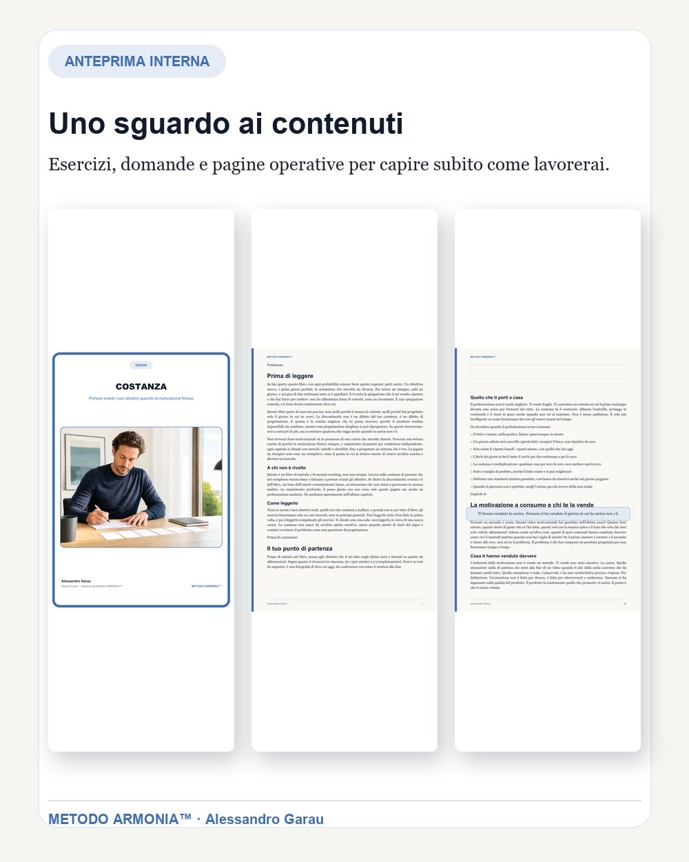 Anteprima di esercizi e pagine operative di Costanza