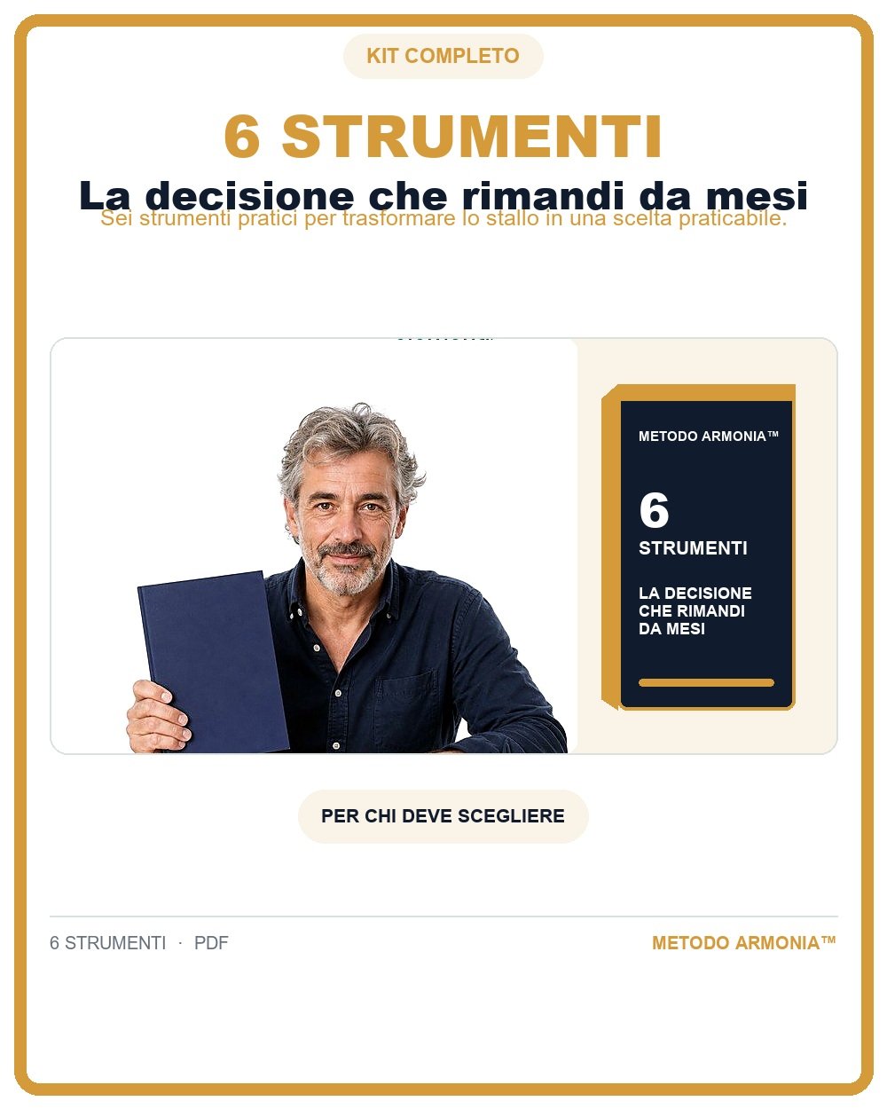 La decisione che rimandi da mesi - bundle digitale Metodo ARMONIA™