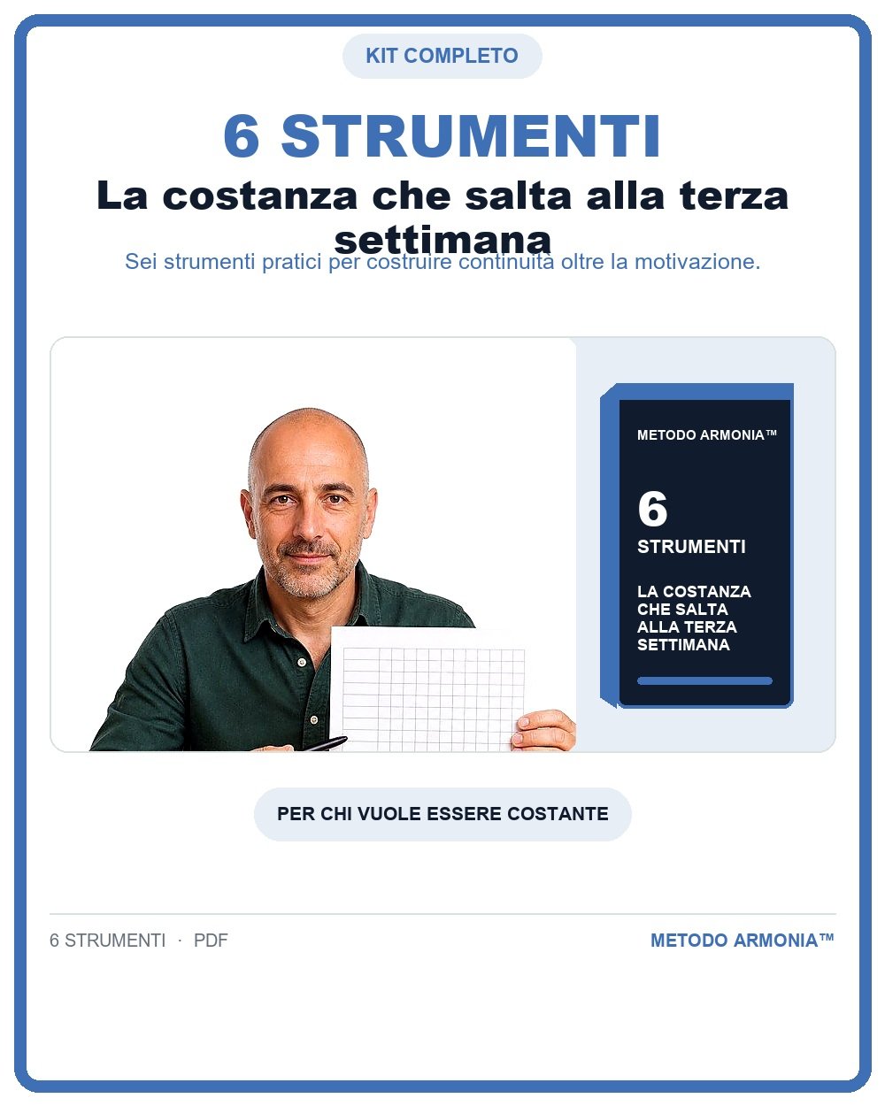 La costanza che salta alla terza settimana - bundle digitale Metodo ARMONIA™
