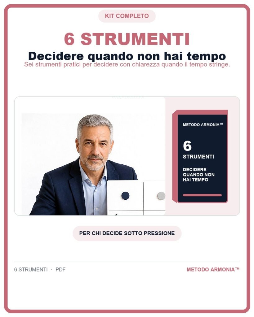 Decidere quando non hai tempo - bundle digitale Metodo ARMONIA™